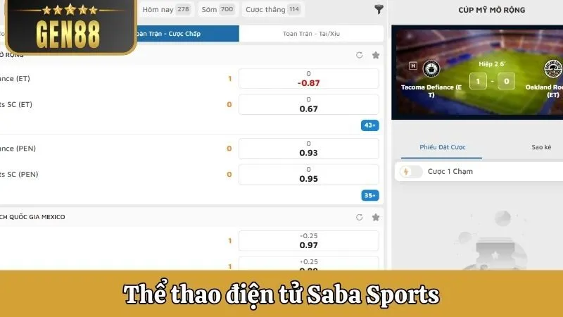 Thể thao điện tử Saba Sports