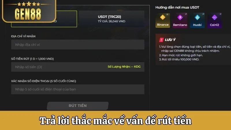 Trả lời thắc mắc về vấn đề rút tiền